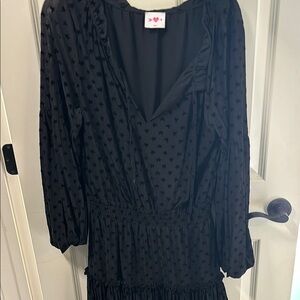 Buddy Lobe black dress with black stars size medium